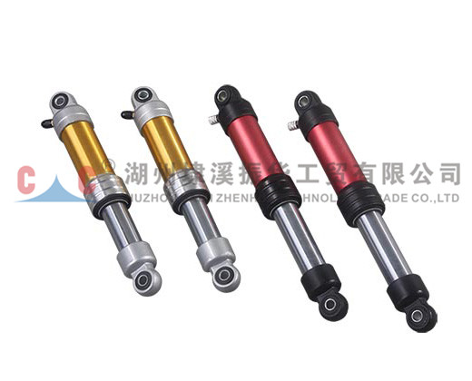 What is the function of the front shock absorber of motorcycle