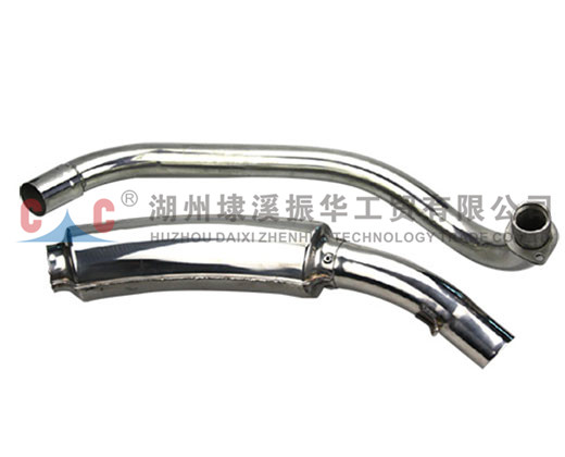 What are the specific types of motorcycle exhaust